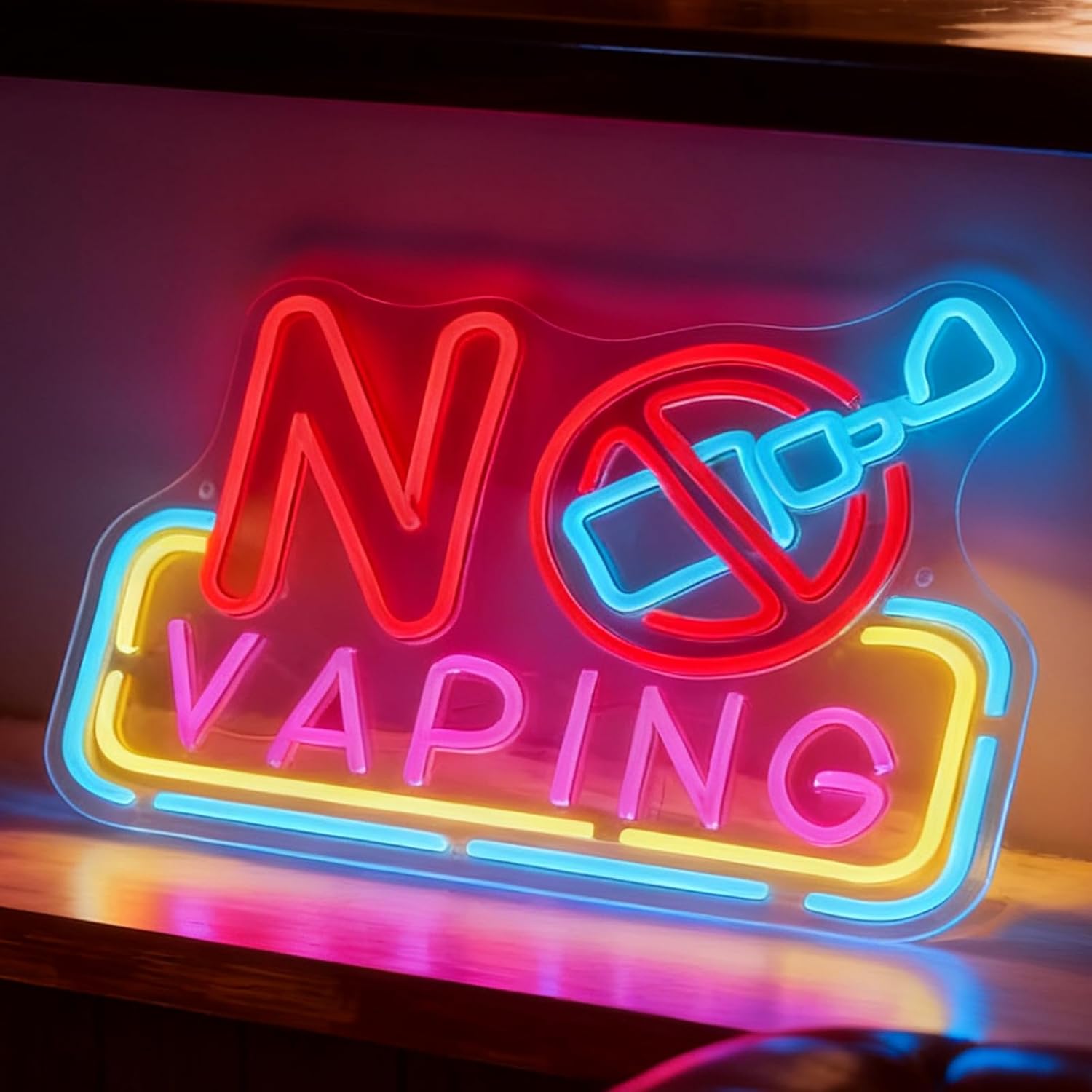 Vaping Area - No Vaping LED Neon Sign USB