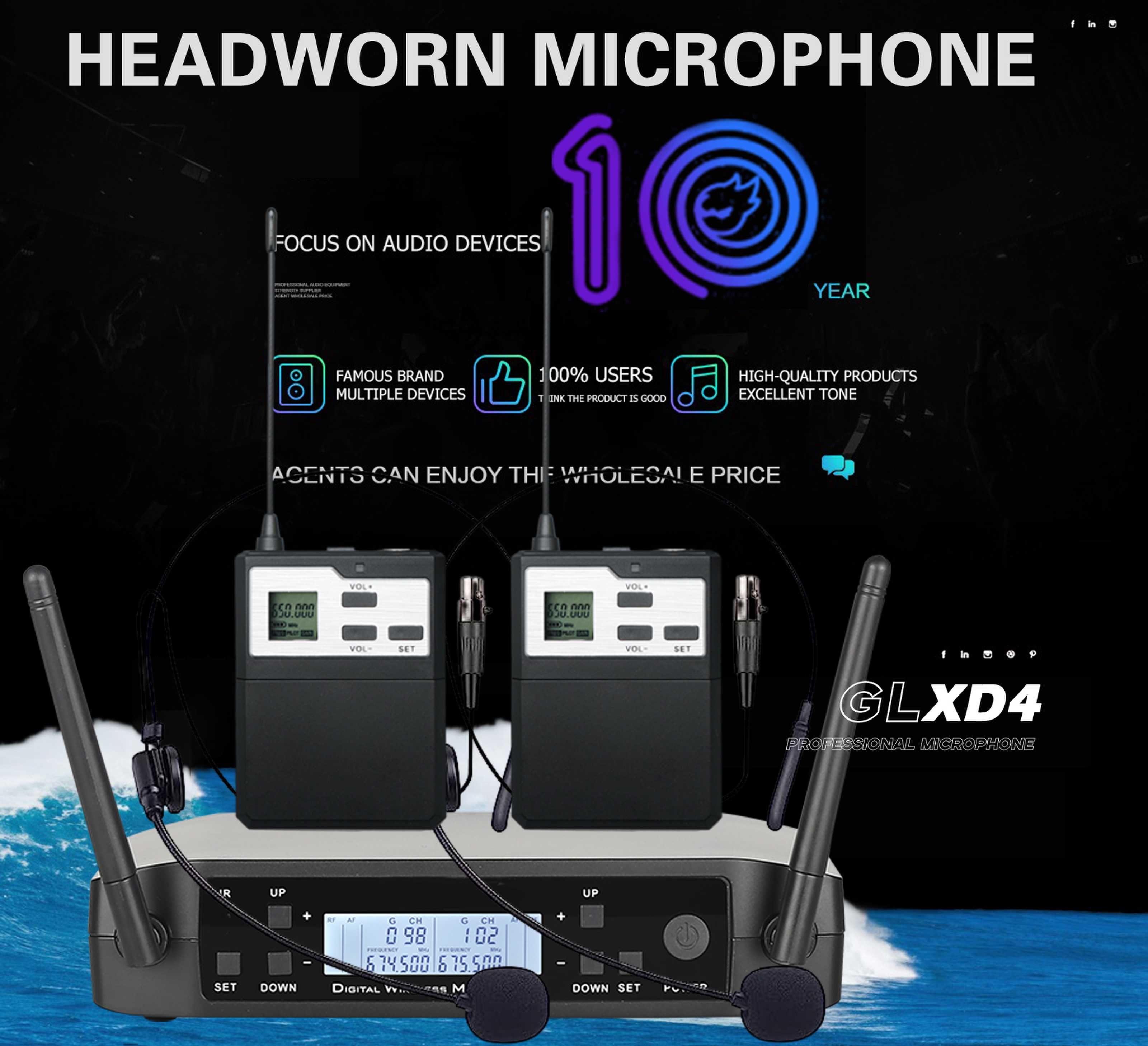 UHF Wireless Headset Microphon - đánh giá và giá Shure Mic Sm58